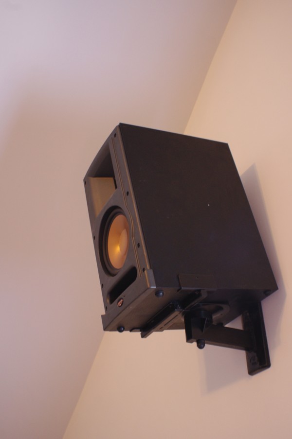 mounting klipsch speakers to wall
